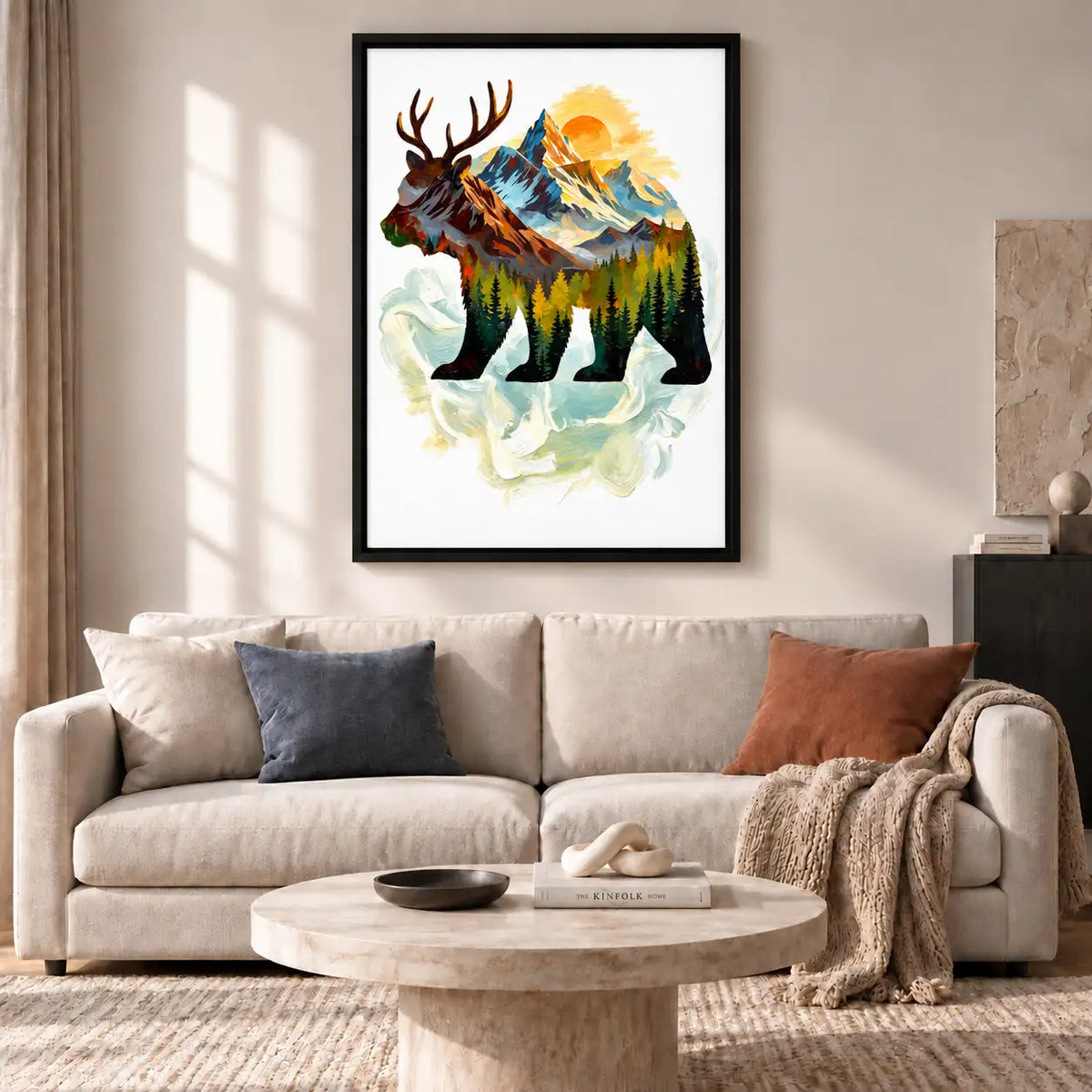 Graceful Rocky Mountain Deer Landscape Wall Art 2