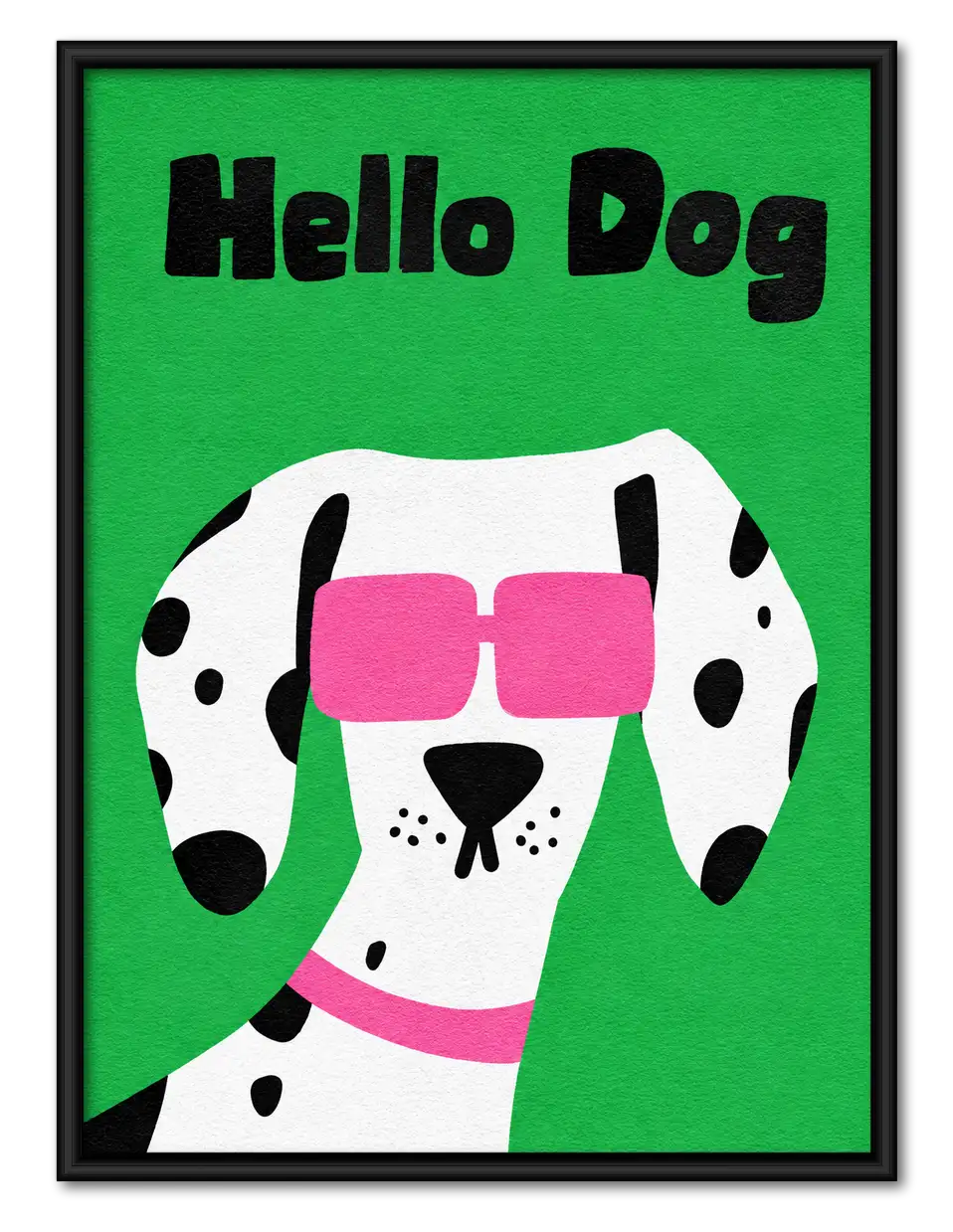 Hello Dog Dalmatian in Pink Sunglasses Wall Art 1