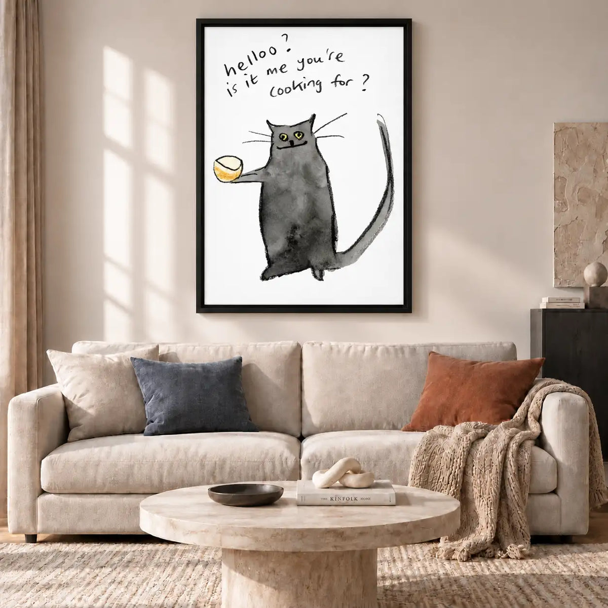 Hello Is It Me You Are Cooking For Cat Wall Art 2