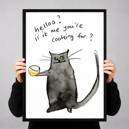 Hello Is It Me You Are Cooking For Cat Wall Art 3