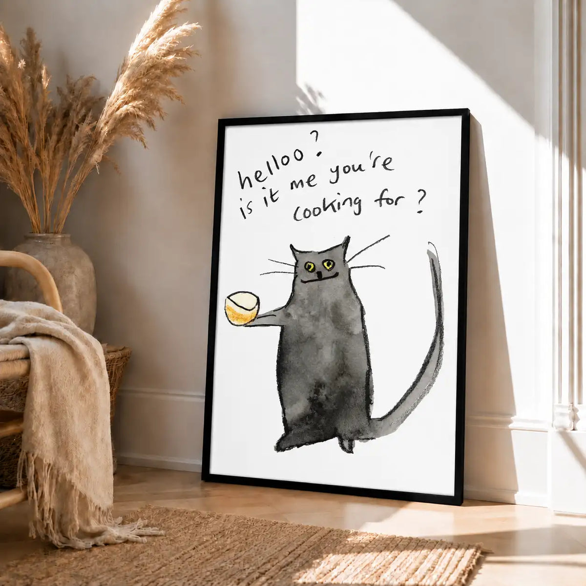 Hello Is It Me You Are Cooking For Cat Wall Art 4
