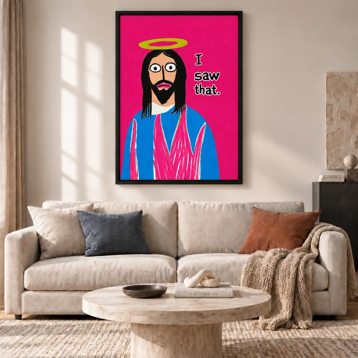 I Saw That Funny Jesus Wall Art 2