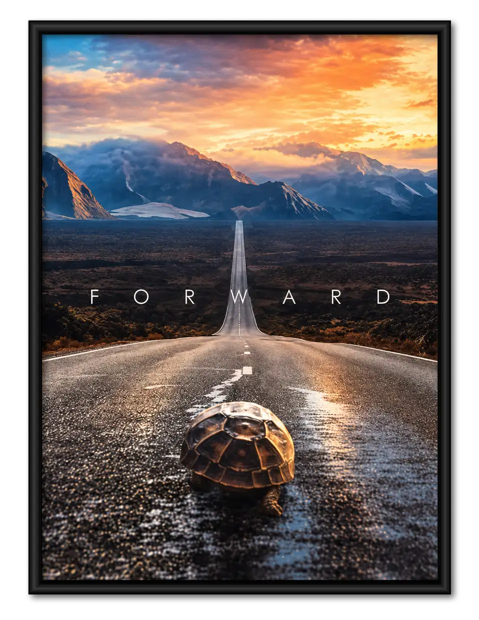 Keep Moving Forward Turtle Mountain Road Wall Art 1
