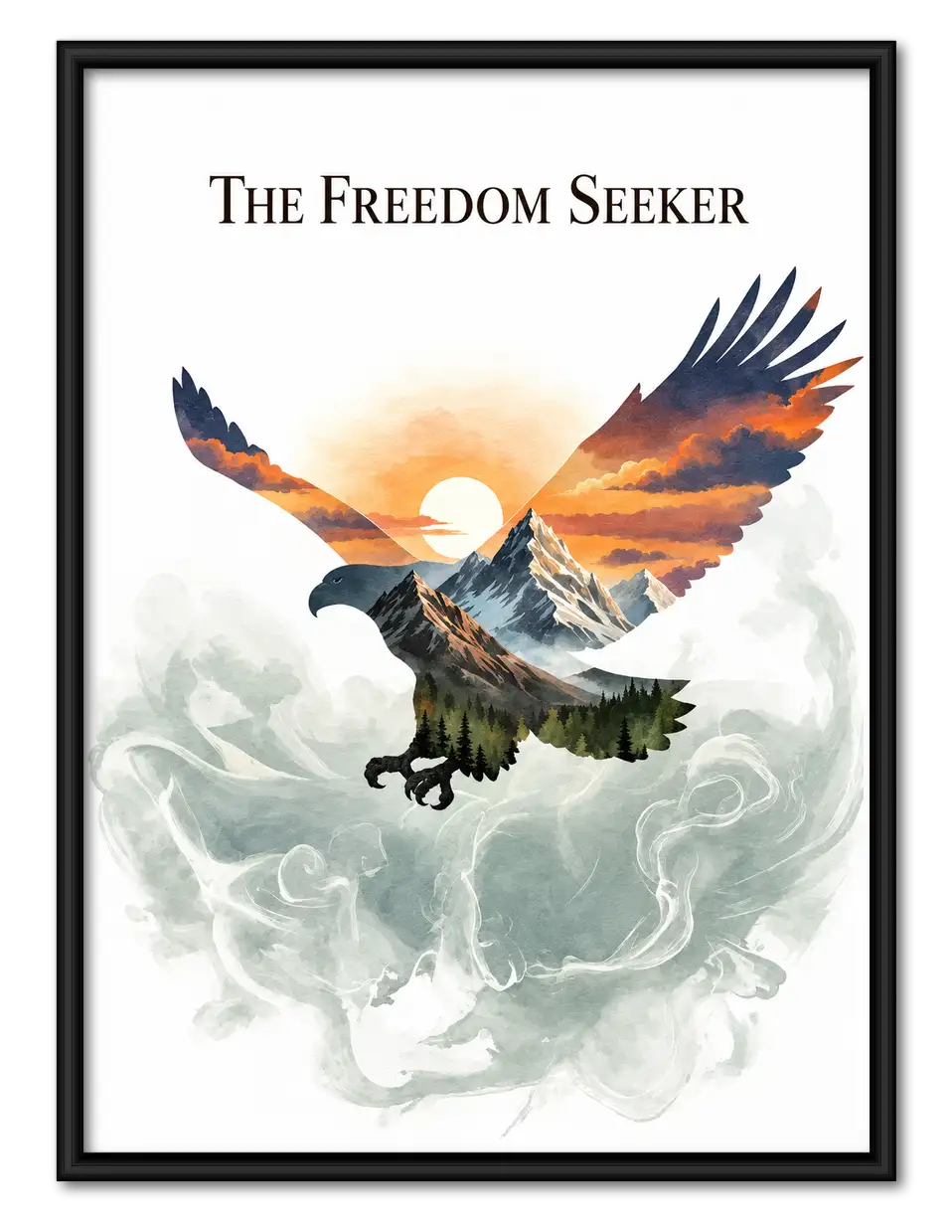 The Freedom Seeker Eagle Mountain Wall Art 1