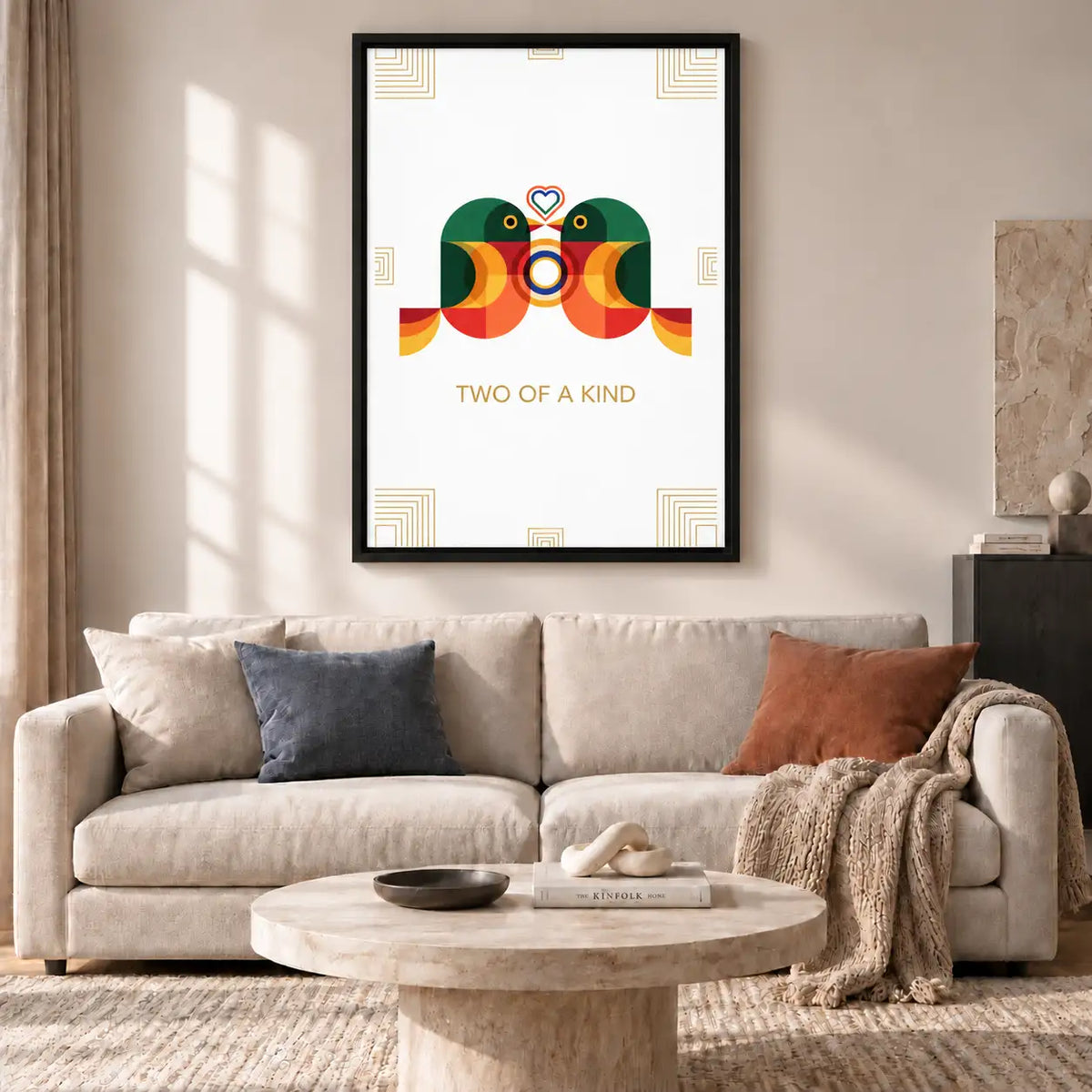 Two of a Kind Geometric Birds Wall Art 2
