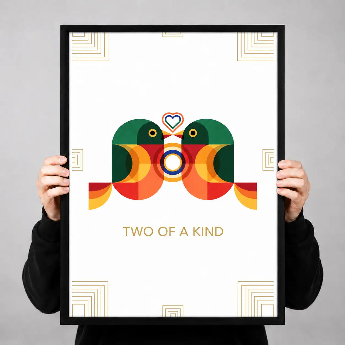 Two of a Kind Geometric Birds Wall Art 3
