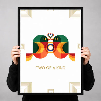 Two of a Kind Geometric Birds Wall Art 3