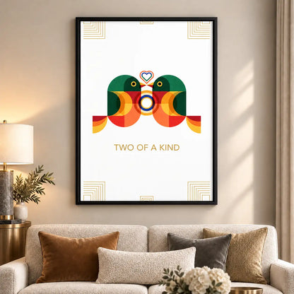 Two of a Kind Geometric Birds Wall Art 6