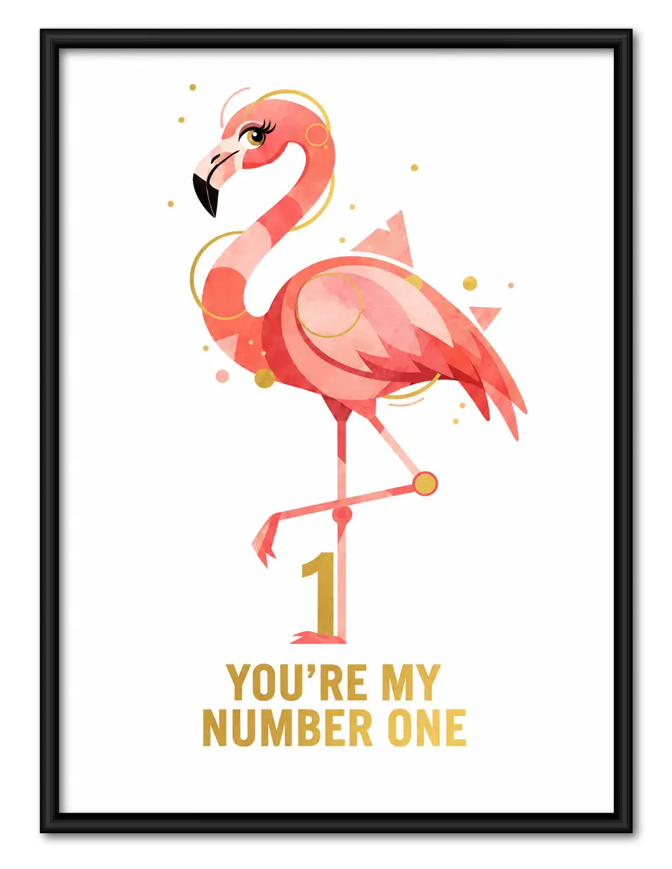You Are My Number One Flamingo Wall Art 1