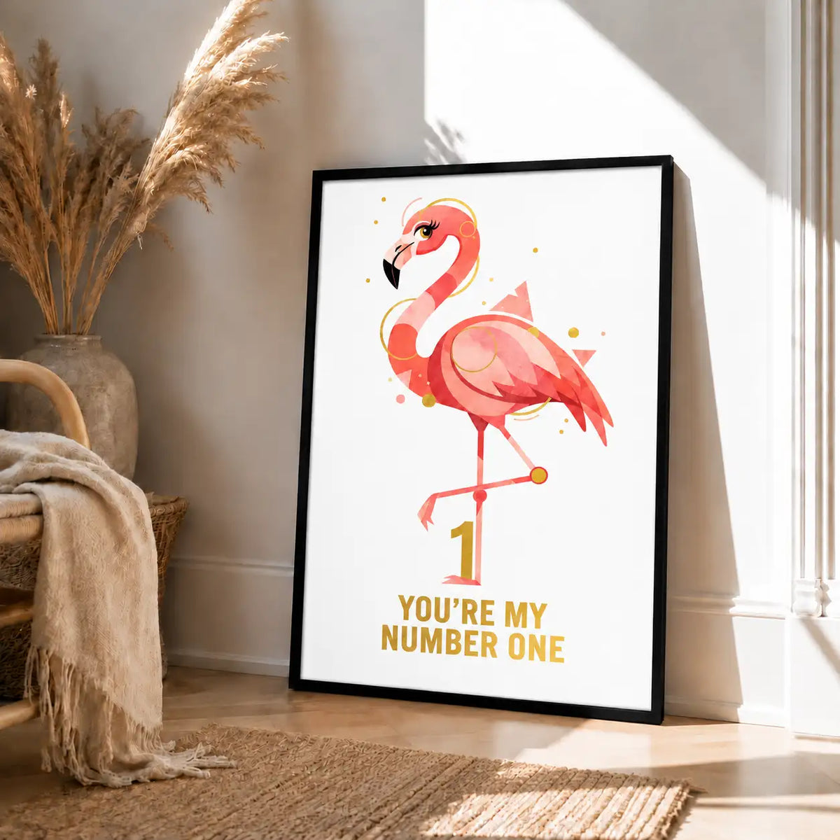 You Are My Number One Flamingo Wall Art 4