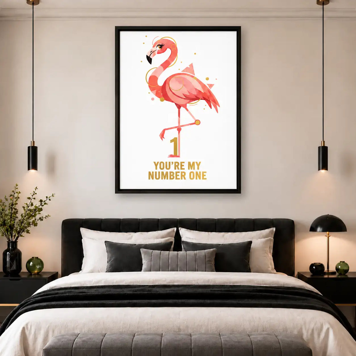 You Are My Number One Flamingo Wall Art 5