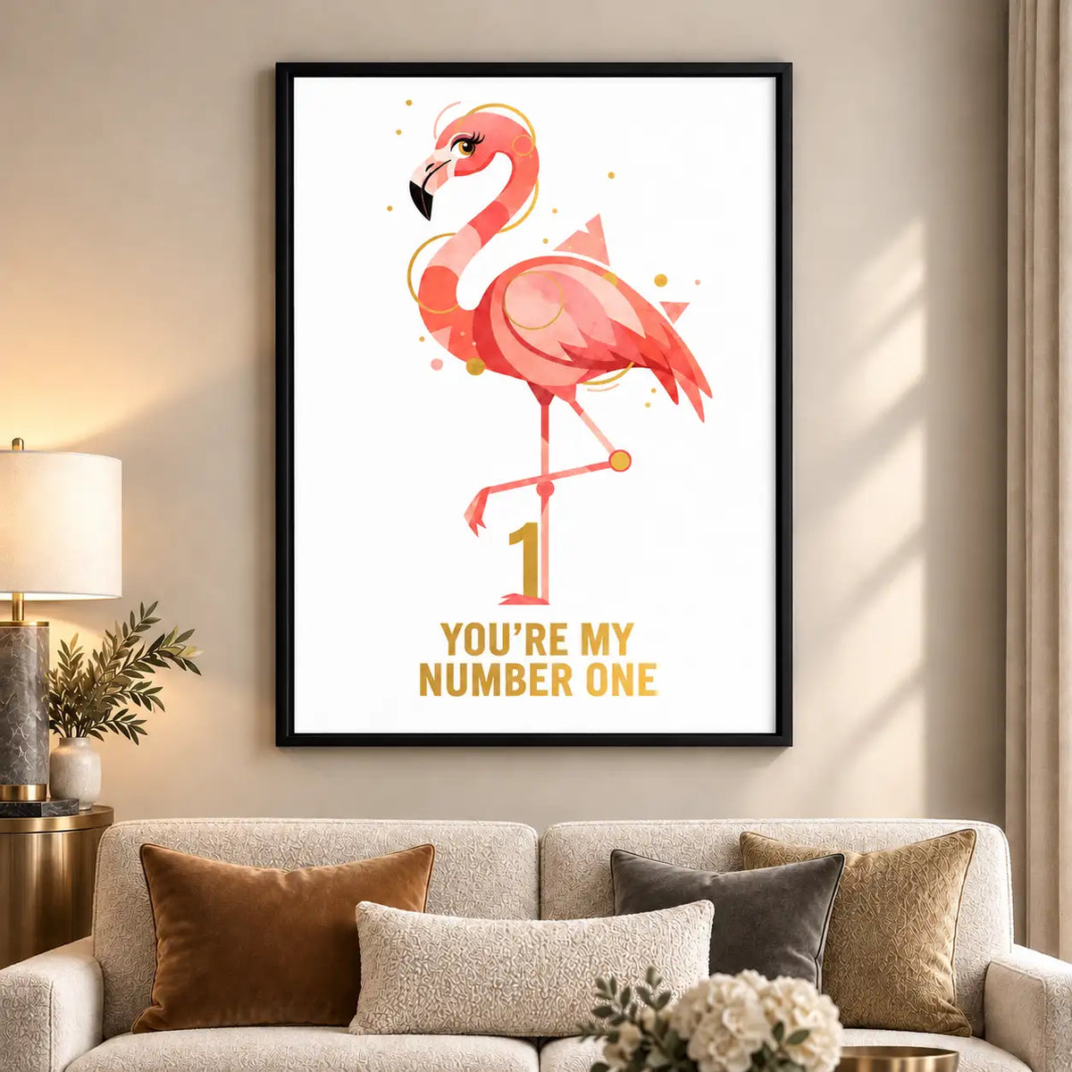 You Are My Number One Flamingo Wall Art 6