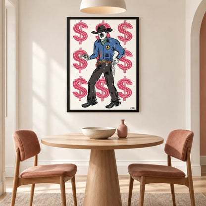 Cowboy Dollar Graphic Wall Art 5