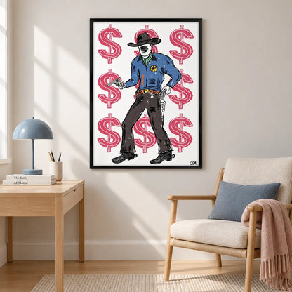 Cowboy Dollar Graphic Wall Art 6