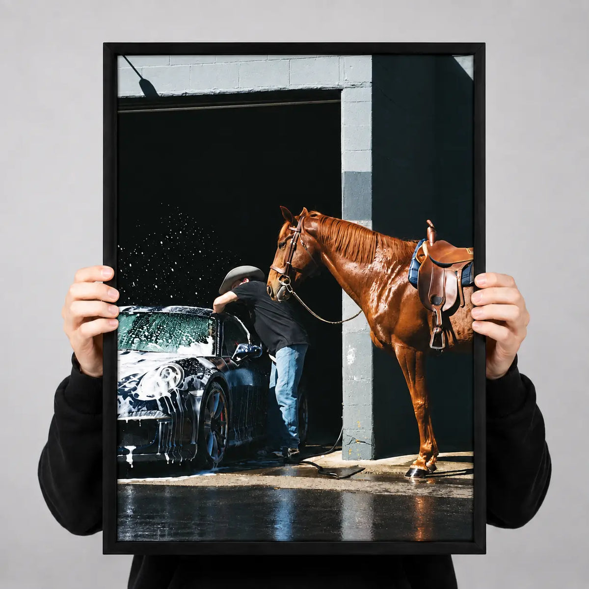 Horse and Car Wash Vintage Lifestyle Wall Art 3