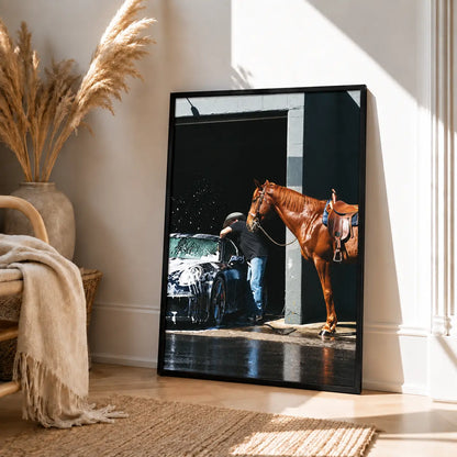 Horse and Car Wash Vintage Lifestyle Wall Art 4