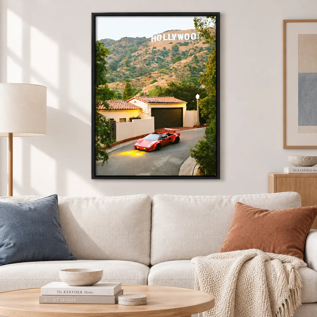 Hollywood Hills Red Supercar Wall Art 2