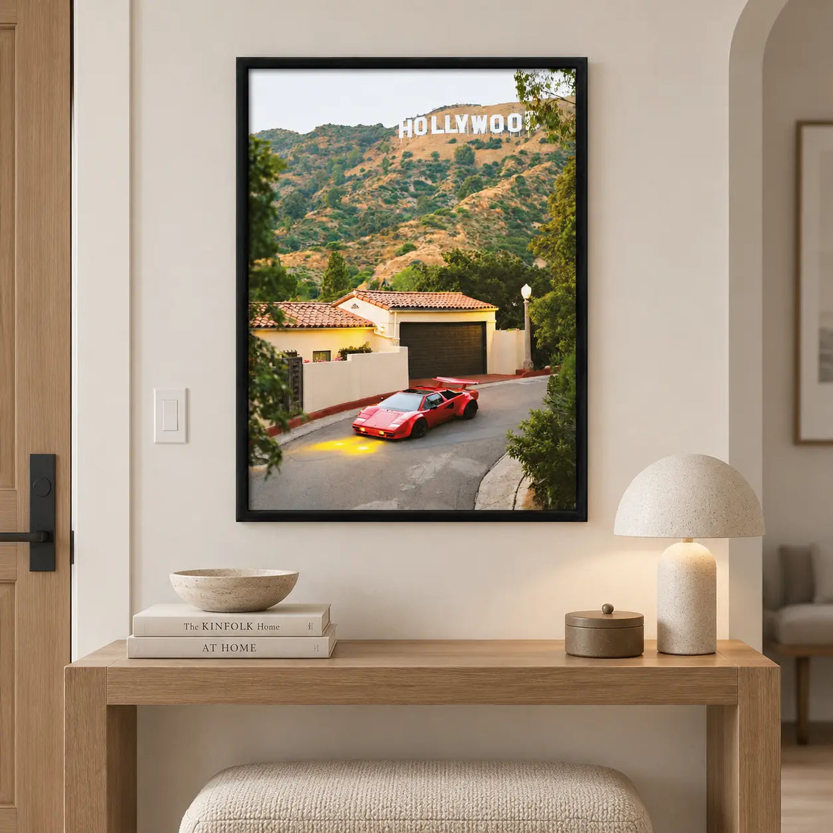 Hollywood Hills Red Supercar Wall Art 6