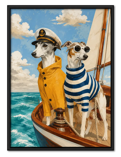 Sailor Dogs Adventure Boat Wall Art