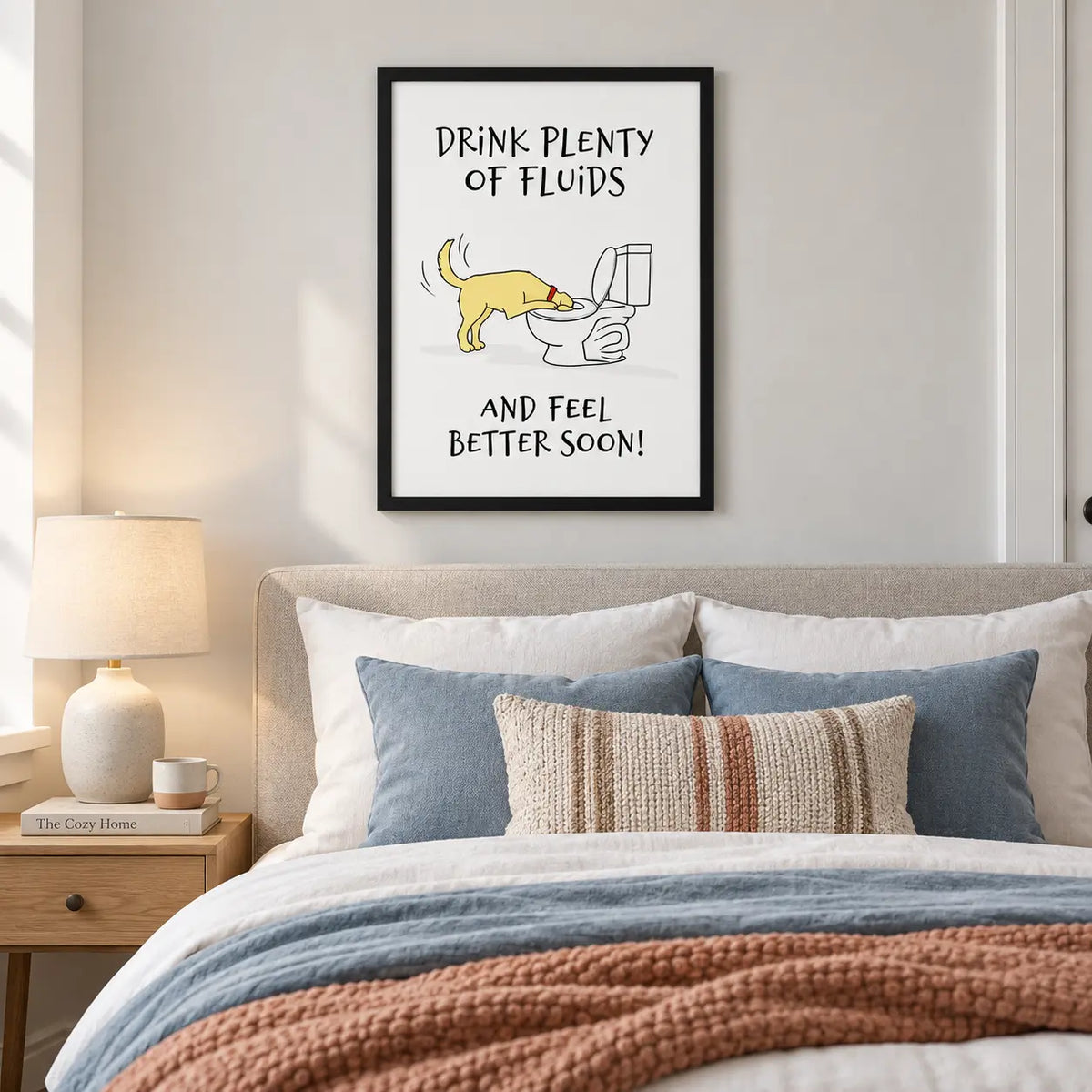 Drink Plenty Of Fluids Dog Humor Wall Art 5