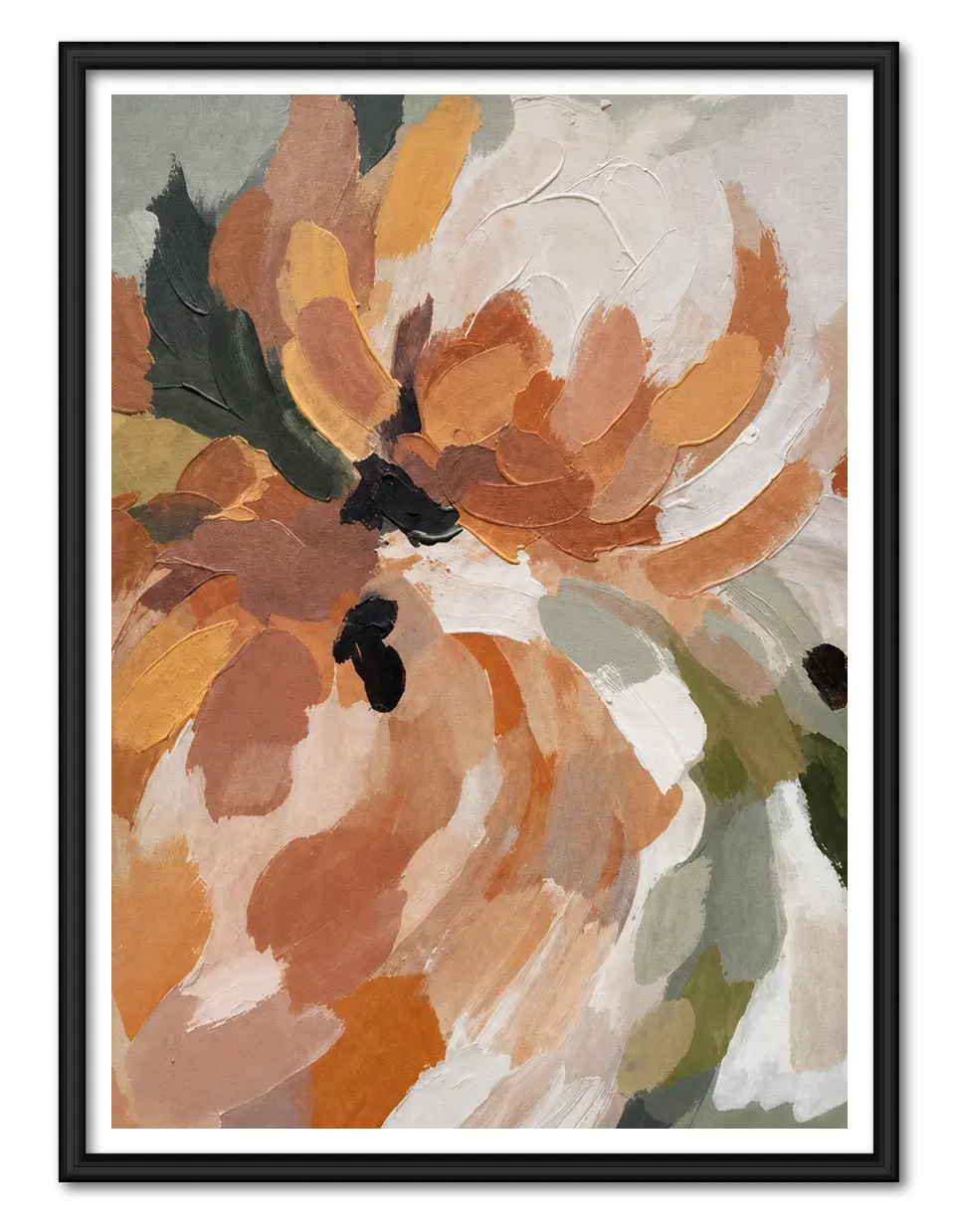 Abstract Floral Texture Painting Wall Art 1