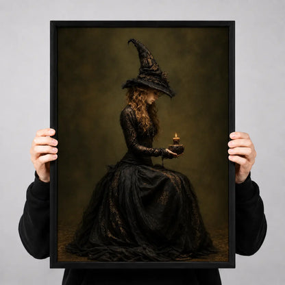 Dark Witch Candlelight Portrait Wall Art 3