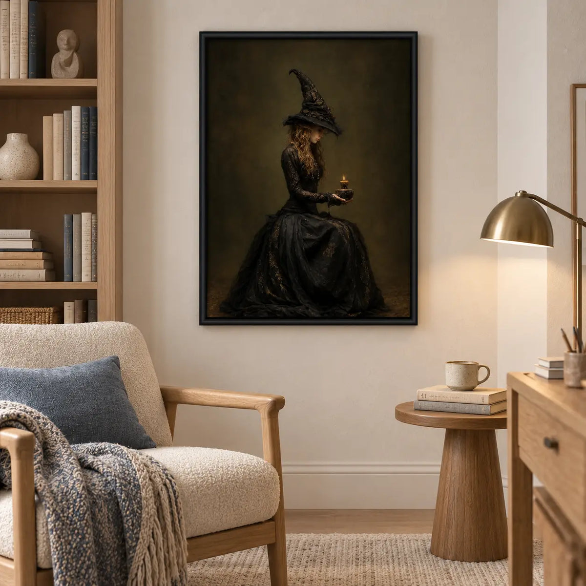 Dark Witch Candlelight Portrait Wall Art 5