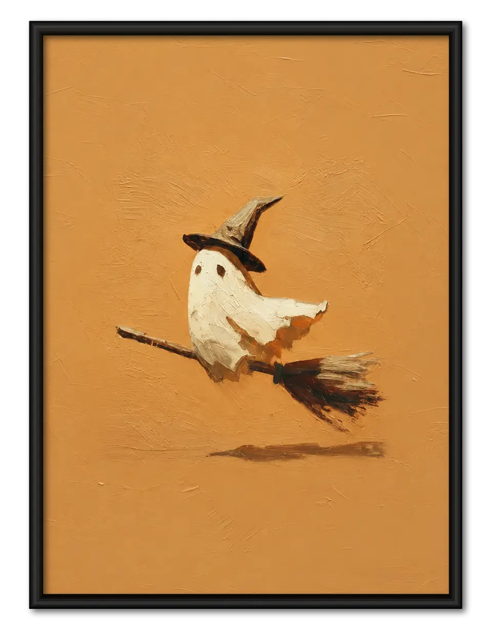 Ghost Witch Hat Halloween Wall Art 1