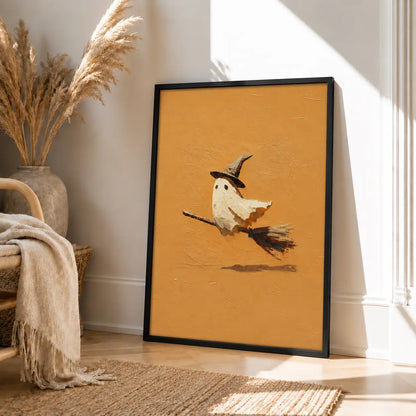 Ghost Witch Hat Halloween Wall Art 4
