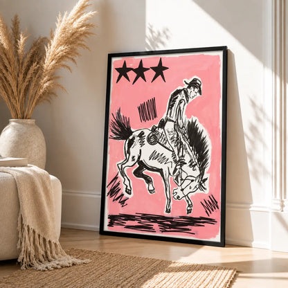 Outlaw Cowboy Horse Sketch Wall Art 4