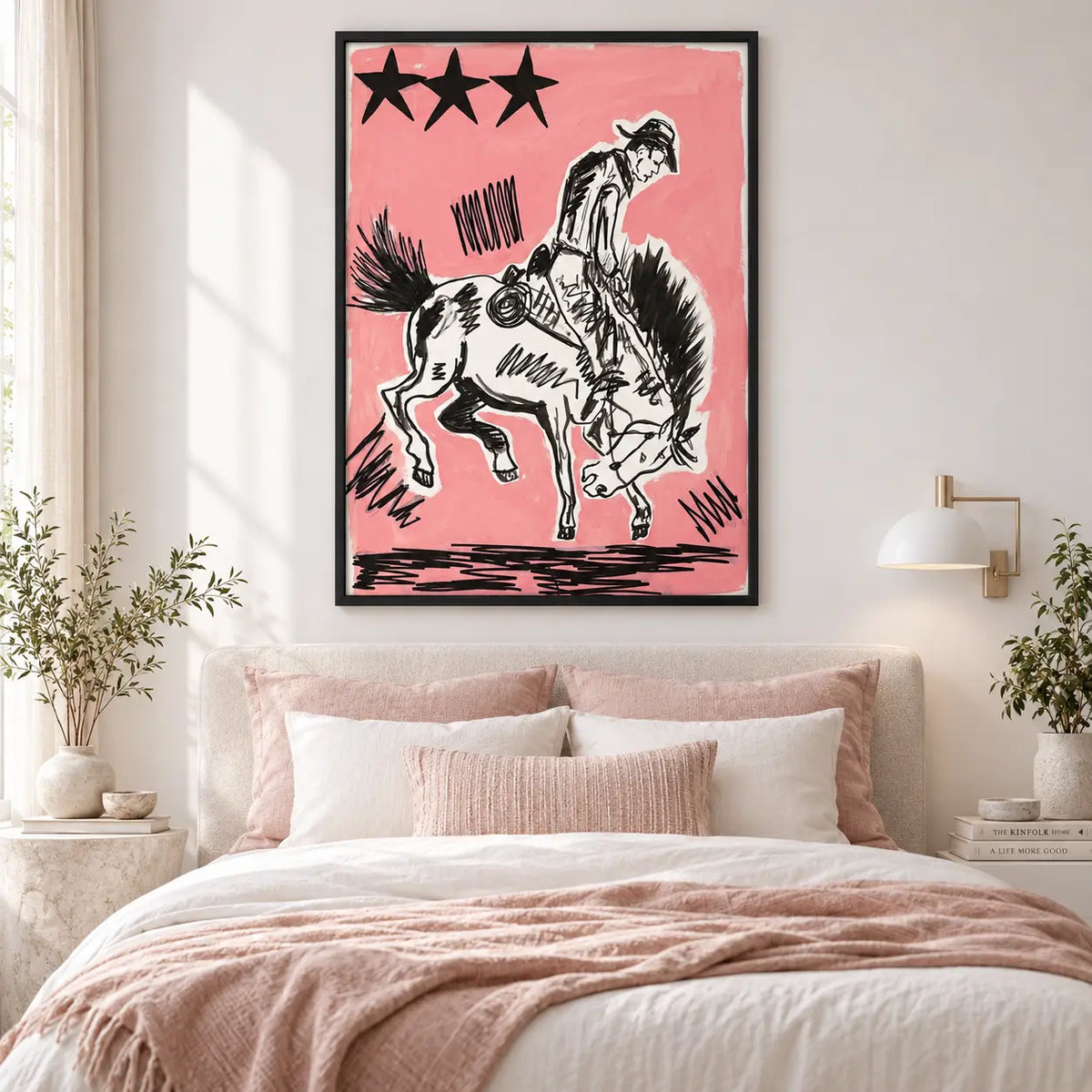 Outlaw Cowboy Horse Sketch Wall Art 6