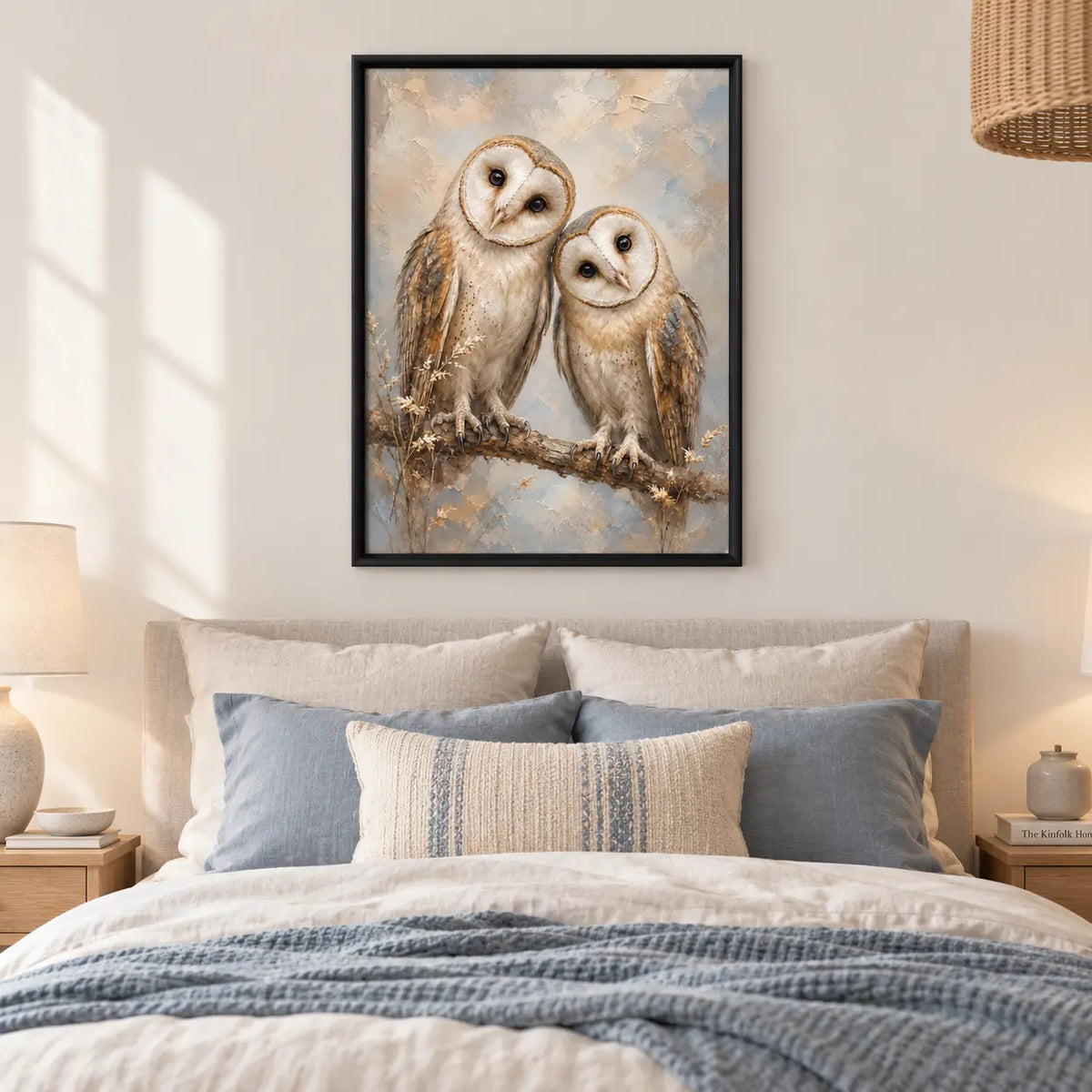 Twin Owls Branch Portrait Wall Art 6