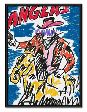 Wild West Cowboy Sketch Wall Art