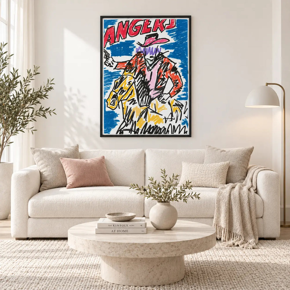 Wild West Cowboy Sketch Wall Art 2
