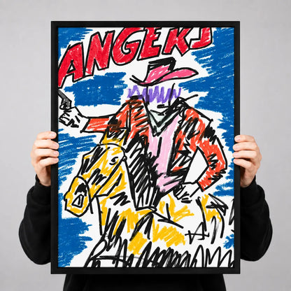 Wild West Cowboy Sketch Wall Art 3