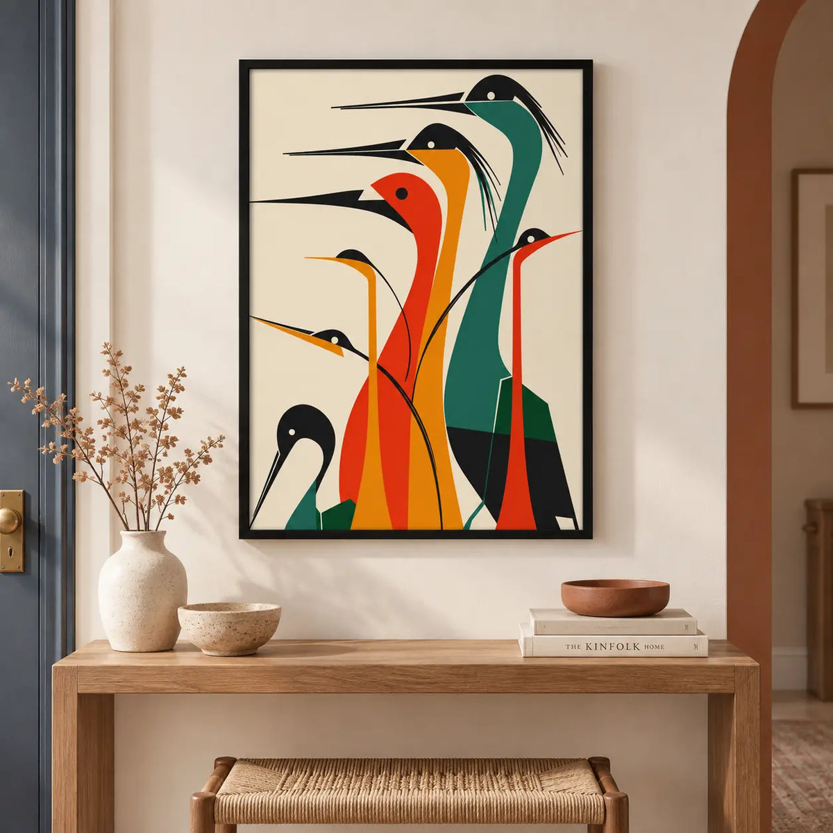 Colorful Minimalist Birds Abstract Wall Art 5
