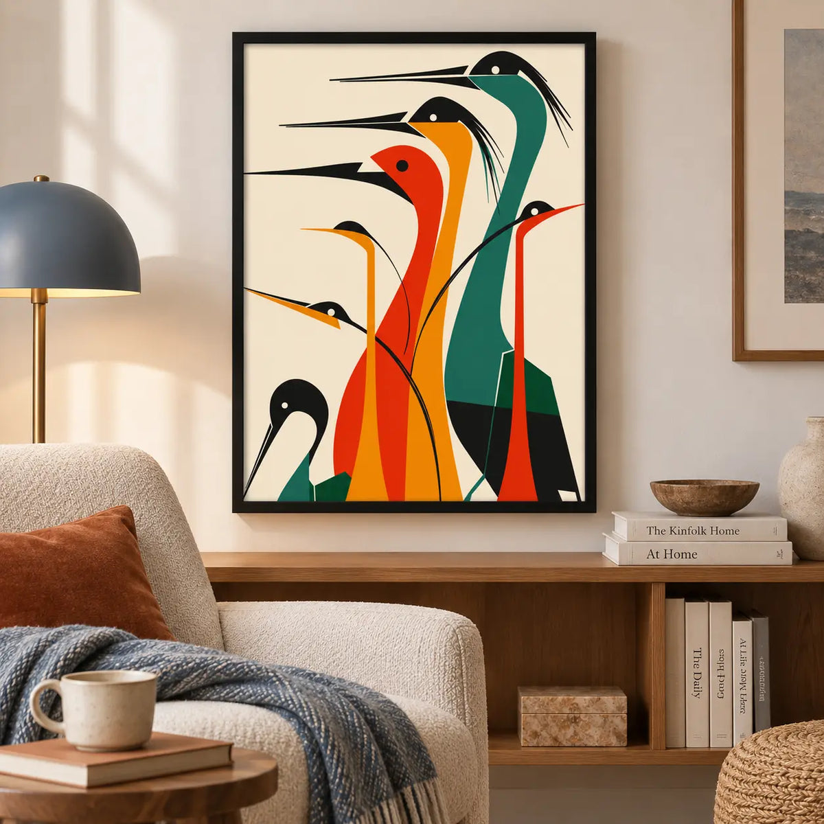 Colorful Minimalist Birds Abstract Wall Art 6