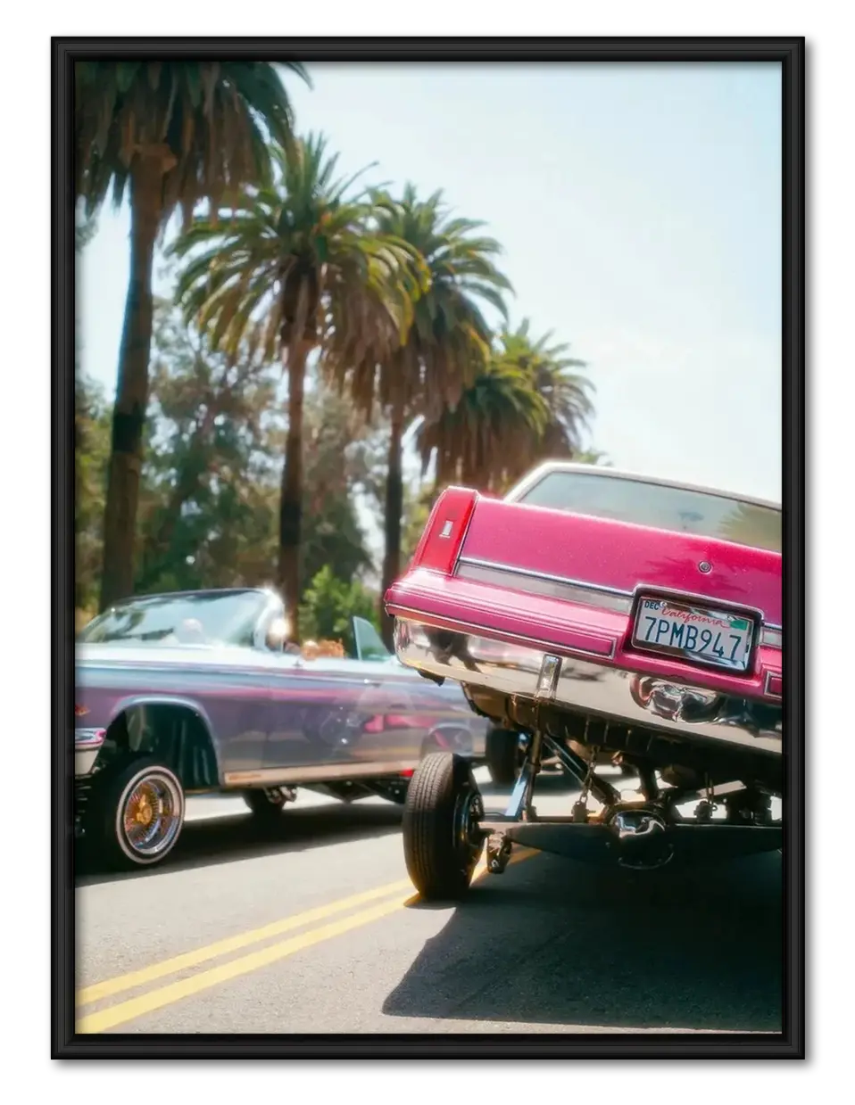 Vintage Lowrider Car Street Wall Art 1
