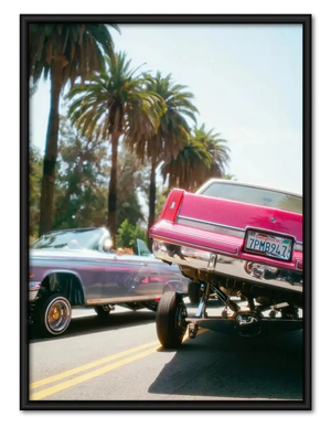 Vintage Lowrider Car Street Wall Art