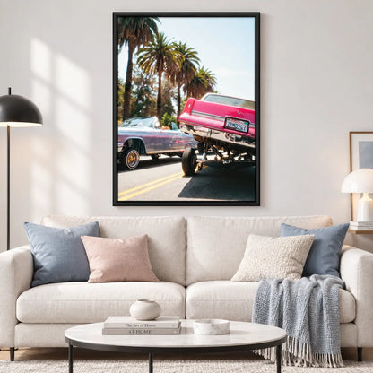 Vintage Lowrider Car Street Wall Art 2