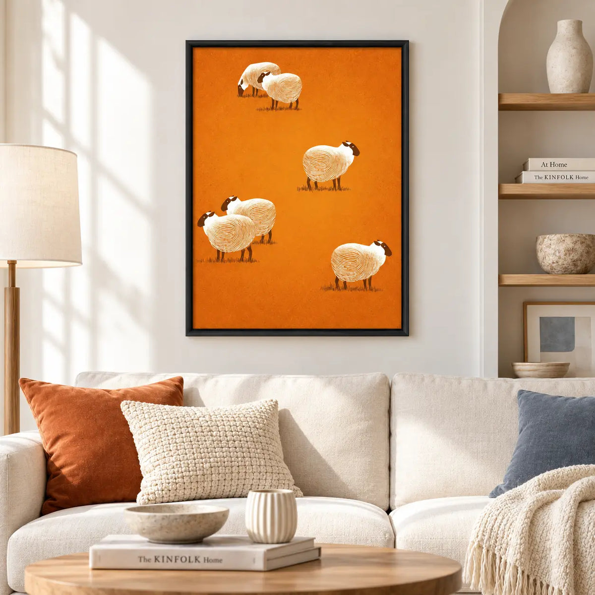 Minimal Sheep Pattern Farmhouse Wall Art 2