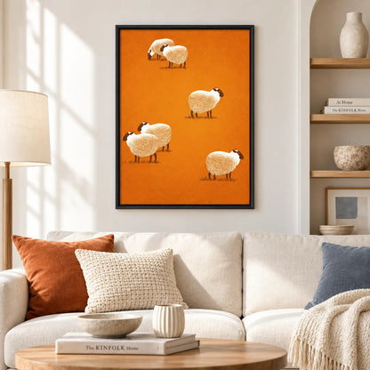 Minimal Sheep Pattern Farmhouse Wall Art 2