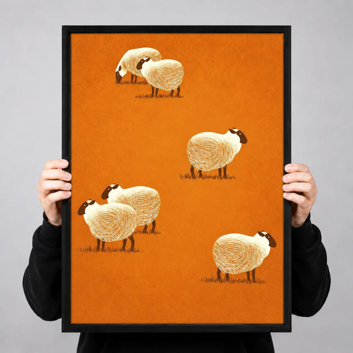 Minimal Sheep Pattern Farmhouse Wall Art 3