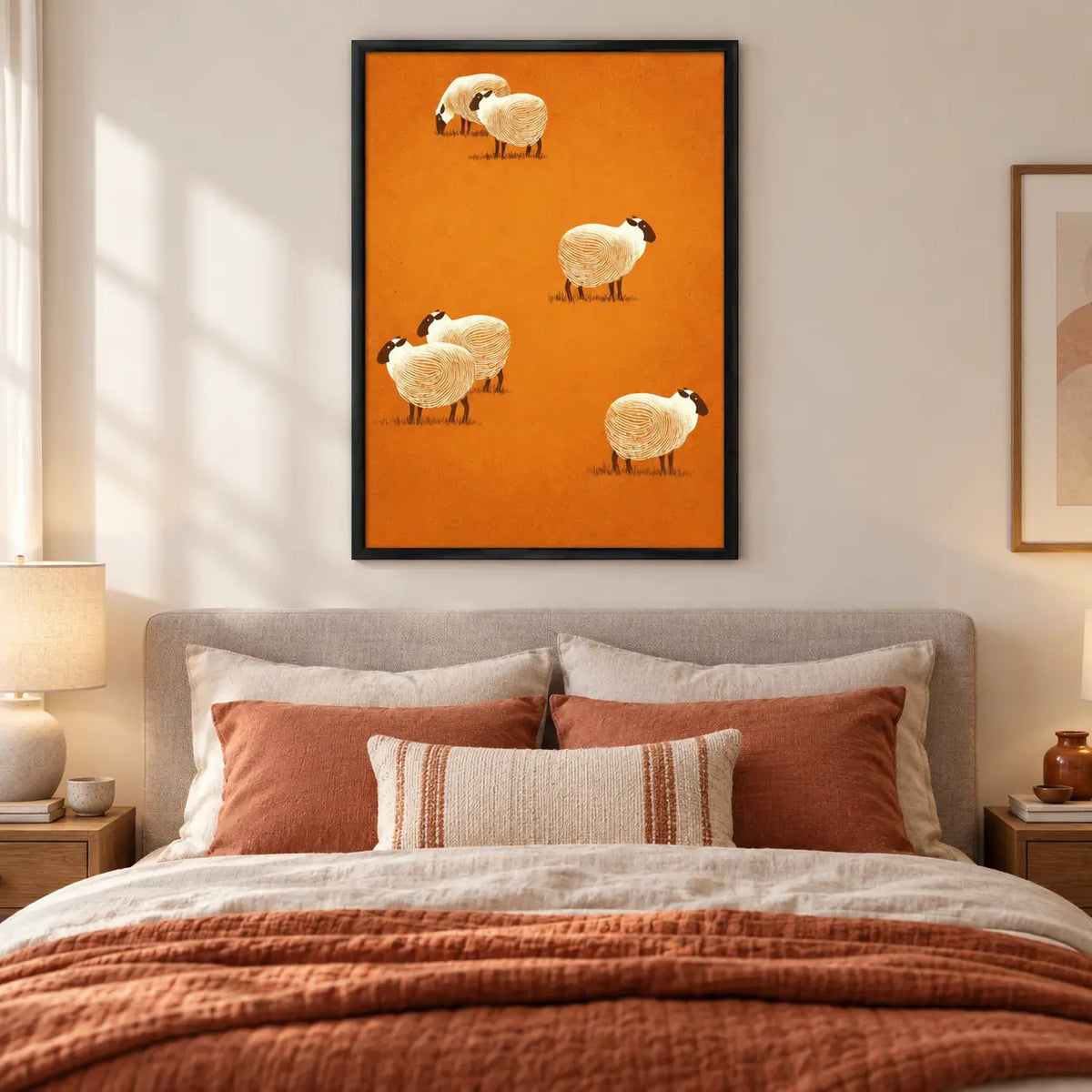 Minimal Sheep Pattern Farmhouse Wall Art 6