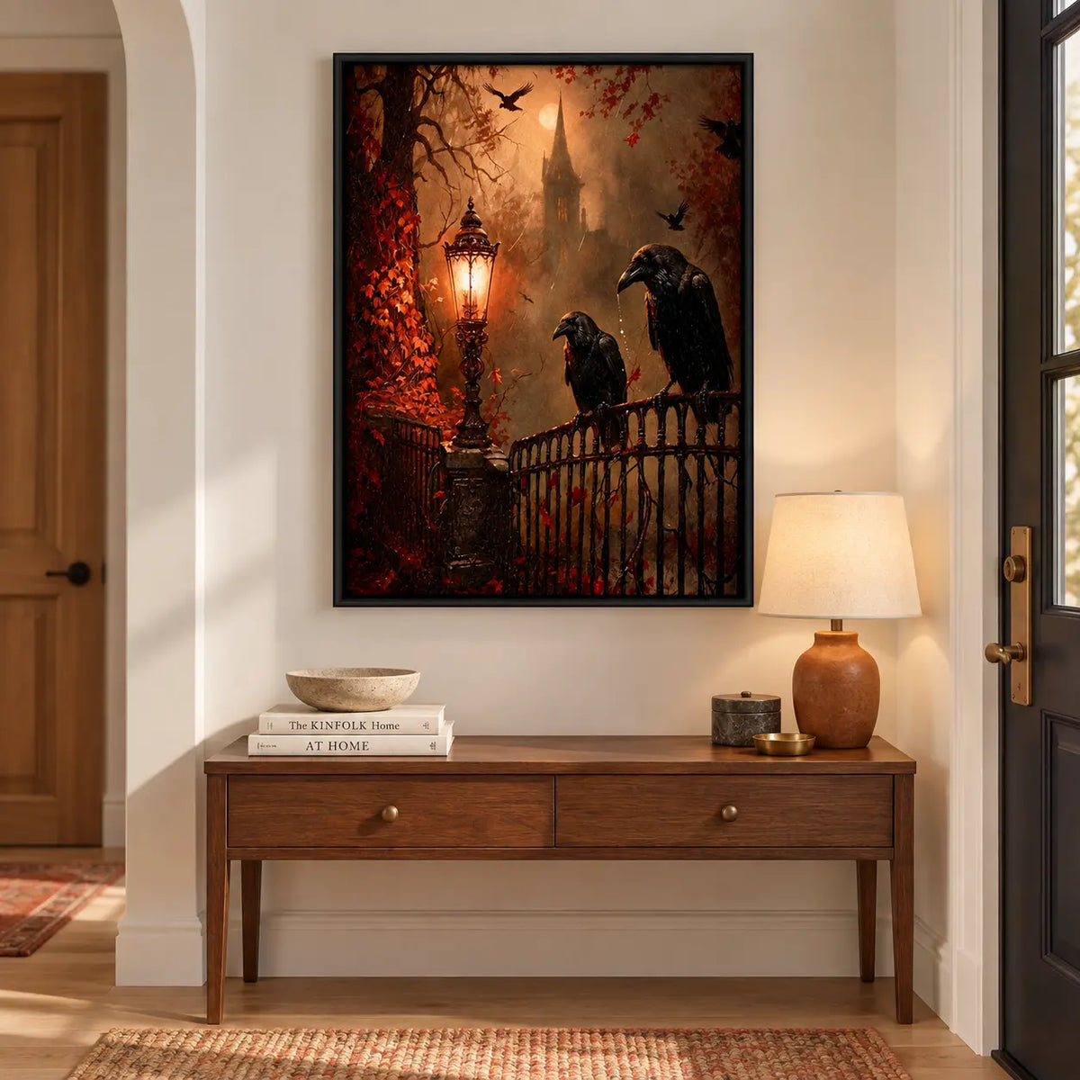 Gothic Ravens Moonlit Castle Wall Art 6