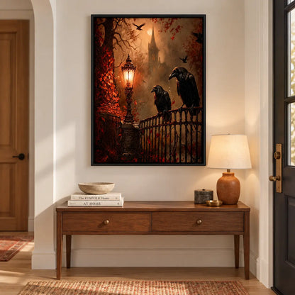 Gothic Ravens Moonlit Castle Wall Art 6