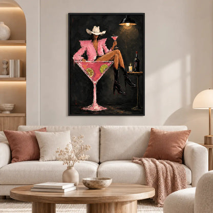 Glamorous Woman Cocktail Night Wall Art 2