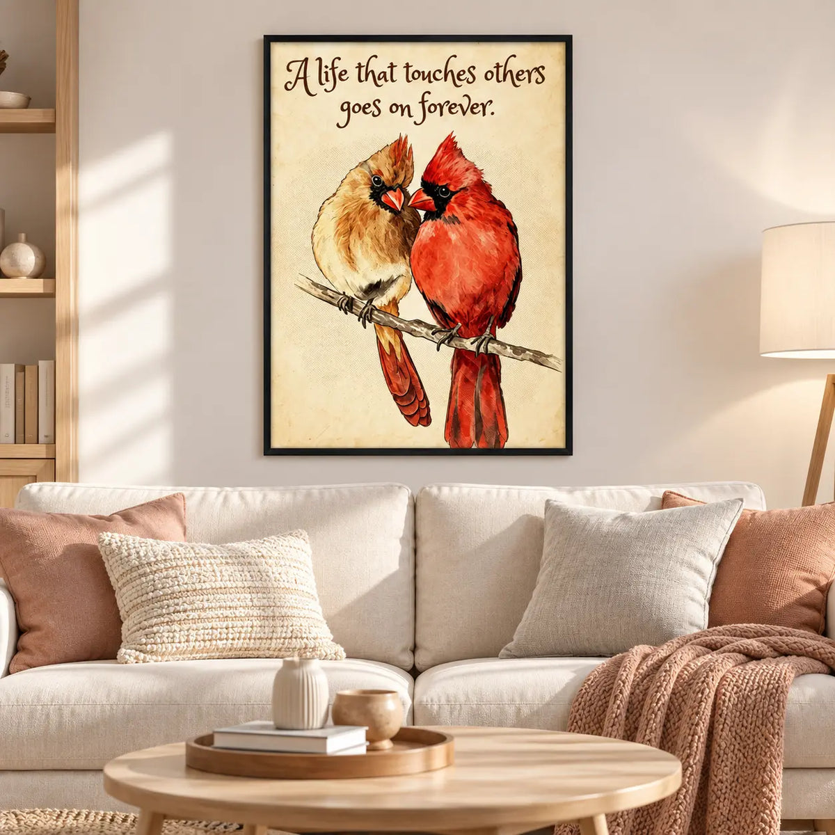 Cardinal Couple Memory Quote Wall Art 2