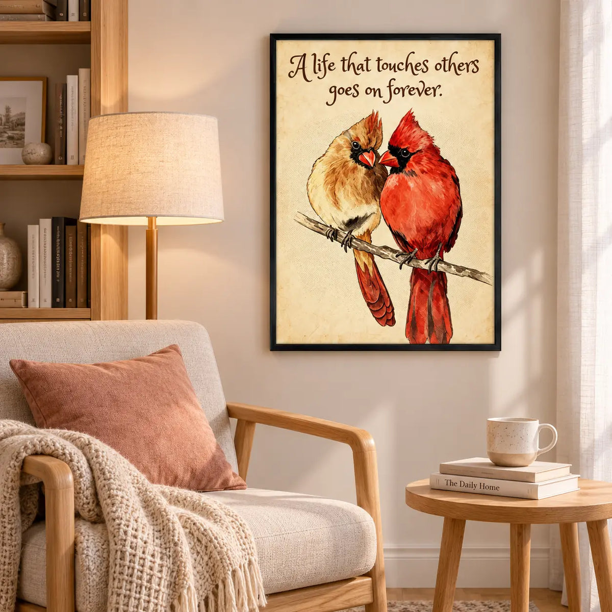 Cardinal Couple Memory Quote Wall Art 5