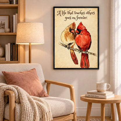 Cardinal Couple Memory Quote Wall Art 5